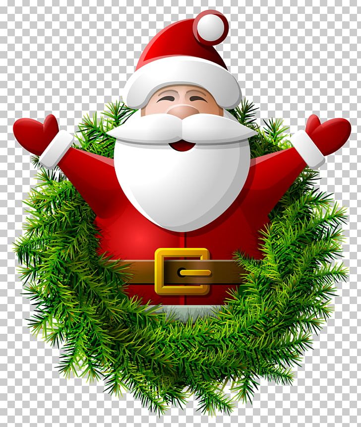 Santa Claus Wreath PNG, Clipart, Christmas, Christmas Card, Christmas Clipart, Christmas Decoration, Christmas Eve Free PNG Download
