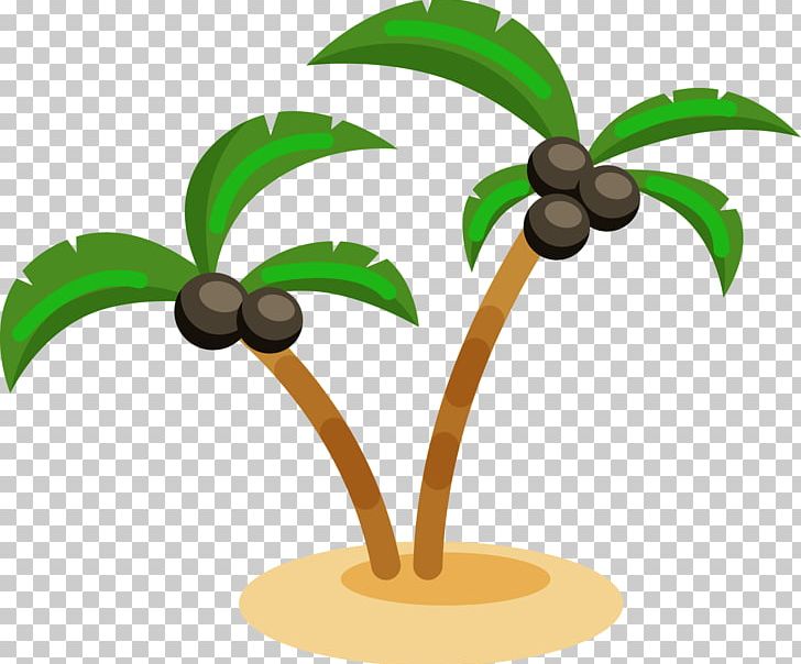 Tree Coconut Graphics PNG, Clipart, Artwork, Beach, Cartoon, Coconut, Flowerpot Free PNG Download