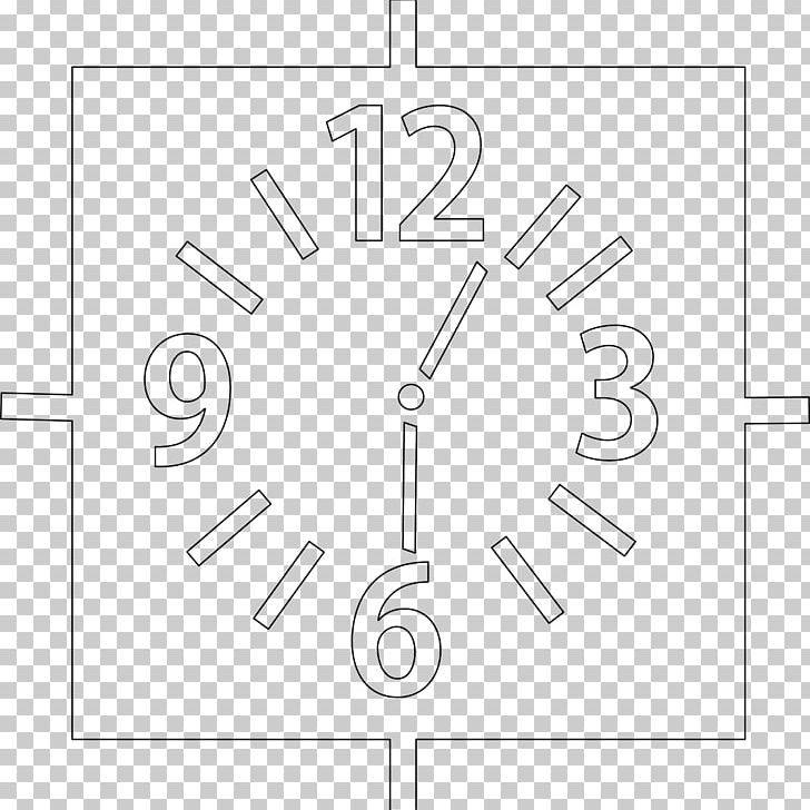Square Clock Shape Drawing PNG, Clipart, Angle, Area, Black And White, Circle, Clock Free PNG Download
