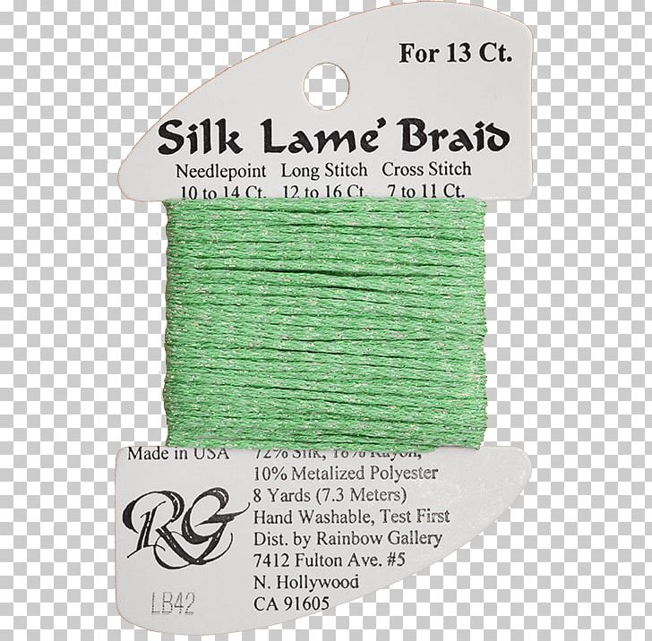 Needlepoint Silk Lamé Yarn Ribbon PNG, Clipart, Braid, Craft, Embroidery, Embroidery Thread, Green Free PNG Download