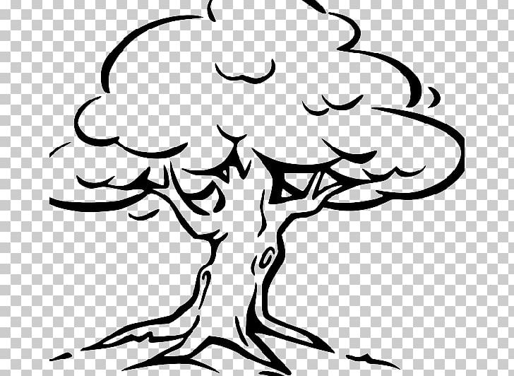 Tree Oak Branch Trunk PNG, Clipart, Art, Artwork, Beak, Black, Black And White Free PNG Download