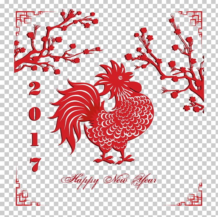 Chinese New Year Rooster New Years Day PNG, Clipart, Bird, Chicken, Chinese Lantern, Chinese Style, Galliformes Free PNG Download