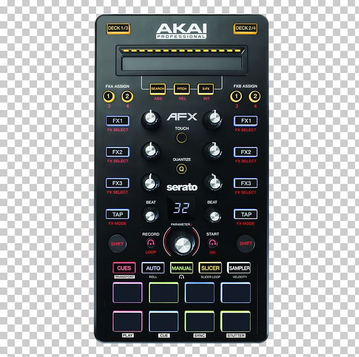 Akai Professional AFX DJ Controller Disc Jockey Traktor PNG, Clipart, Akai Mpc, Akai Professional, Aphex Twin, Audio, Calculator Free PNG Download