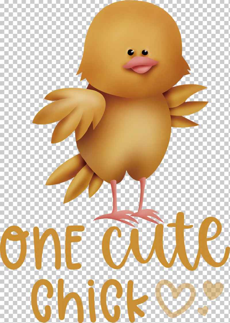 One Cute Chick Easter Day Happy Easter PNG, Clipart, Beak, Birds, Cartoon, Character, Duck Free PNG Download
