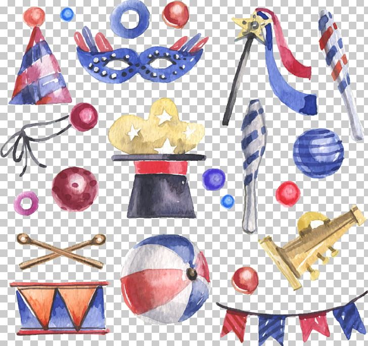 Circus Watercolor Painting PNG, Clipart, Download, Drawing, Drum, Elements, Element Vector Free PNG Download