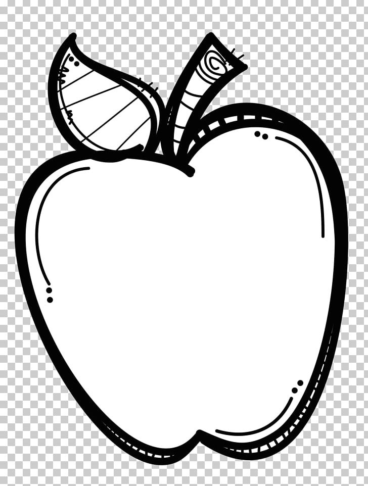 apple black and white clipart