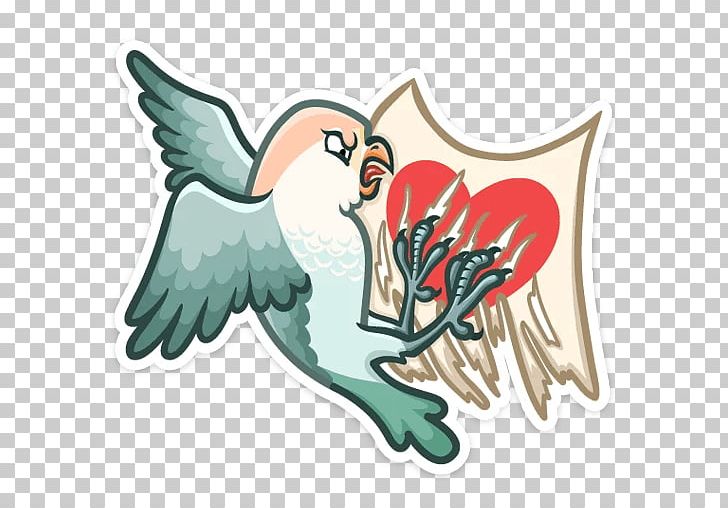 Lovebird Sticker VKontakte Telegram PNG, Clipart, Animals, Beak, Bird, Chicken, Fictional Character Free PNG Download