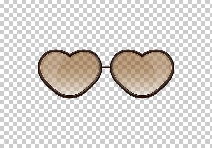 Sunglasses Heart Brown PNG, Clipart, Beige, Brown, Color, Glasses, Graphic Design Free PNG Download