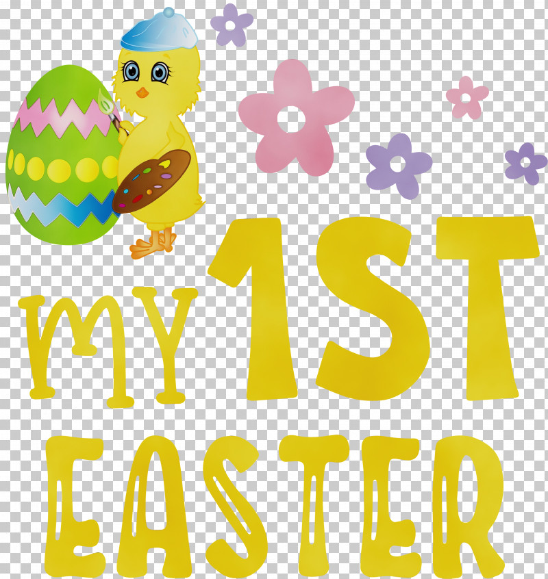 Logo Yellow Text Number Line PNG, Clipart, Behavior, Happiness, Happy Easter Day, Infant, Line Free PNG Download