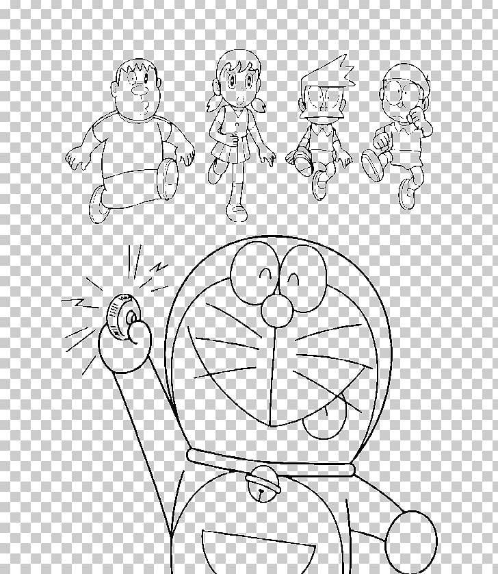 Doraemon Nobita Nobi Coloring Book PNG, Clipart, Angle, Arm, Art, Black And White, Book Free PNG Download