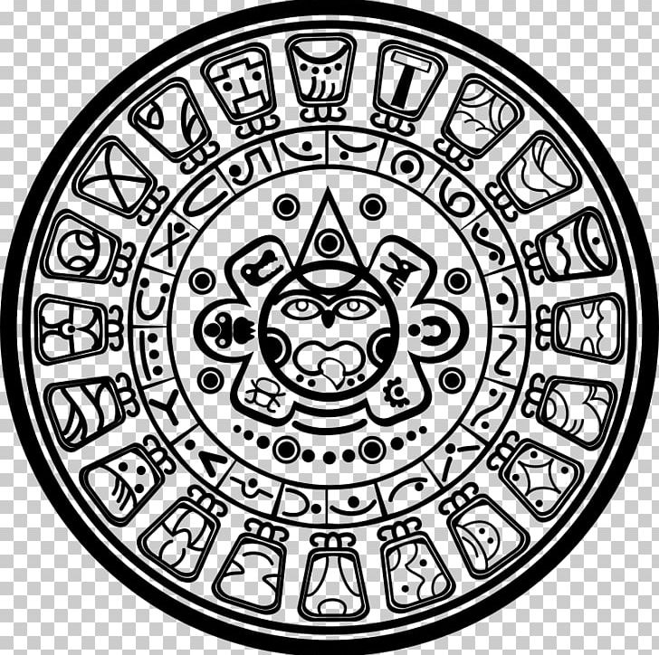Maya Civilization Mesoamerican Pyramids Mayan Calendar PNG, Clipart, Area, Art, Aztec, Aztec Calendar, Black And White Free PNG Download
