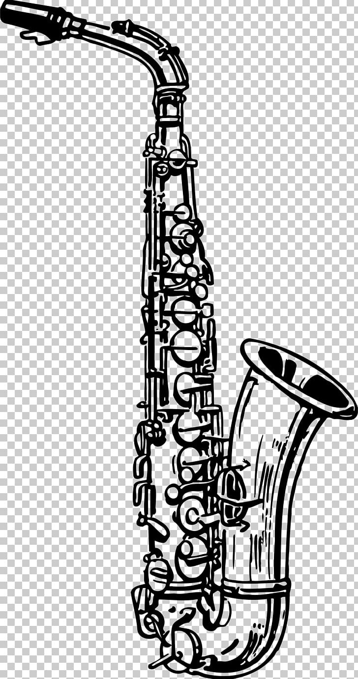 Tenor Saxophone Drawing Clarinet Alto Saxophone PNG, Clipart, Alto Horn, Art, Baritone Saxophone, Bass Oboe, Black And White Free PNG Download
