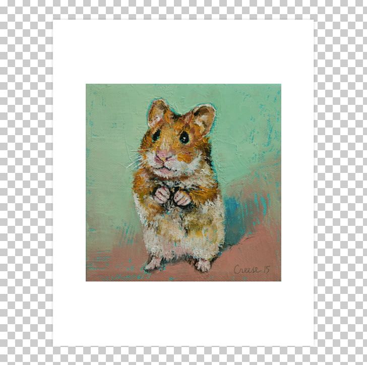 Hamster Gerbil Canvas Print Painting Art PNG, Clipart, Art, Canvas, Canvas Print, Cute Hamster, Drawing Free PNG Download