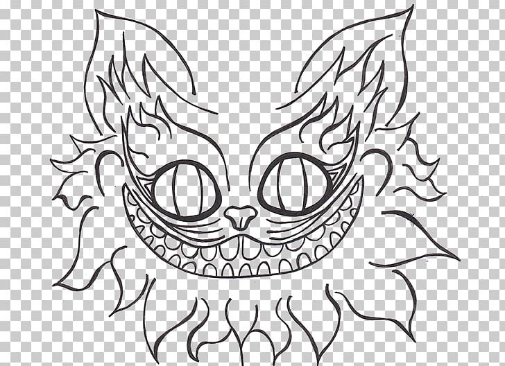 Cheshire Cat Black And White Drawing PNG, Clipart, Animals, Art, Artwork, Black, Black And White Free PNG Download