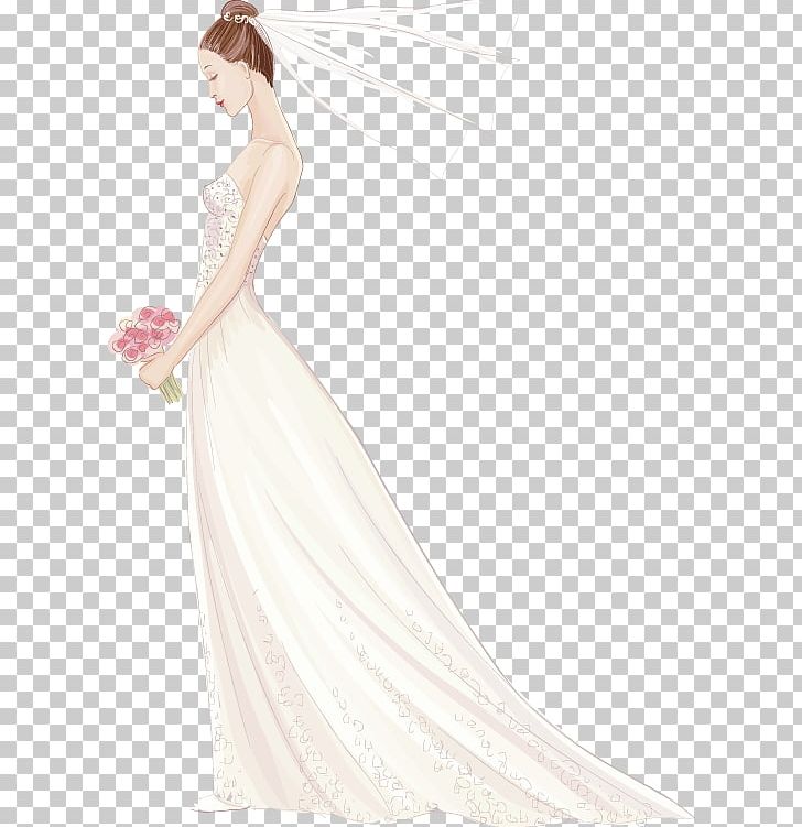 Contemporary Western Wedding Dress Bride Wedding Invitation PNG, Clipart, Bride And Groom, Brides, Cartoon, Cartoon Bride And Groom, Clothing Accessories Free PNG Download