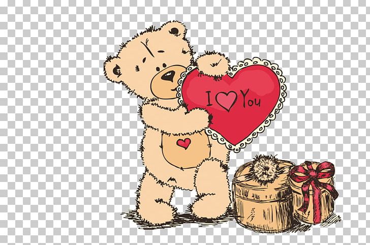 Paper Sticker Valentines Day Love PNG, Clipart, Advertising, Animals, Bear, Bear Gift, Carnivoran Free PNG Download