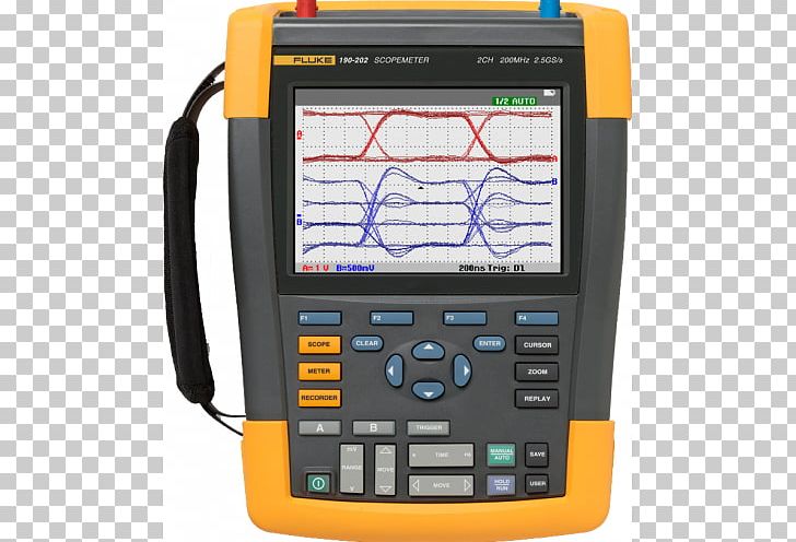 Digital Storage Oscilloscope Multimeter Fluke Corporation Electronic Test Equipment PNG, Clipart, Communication, Computer Monitors, Digital Data, Electrical Engineering, Electronic Device Free PNG Download