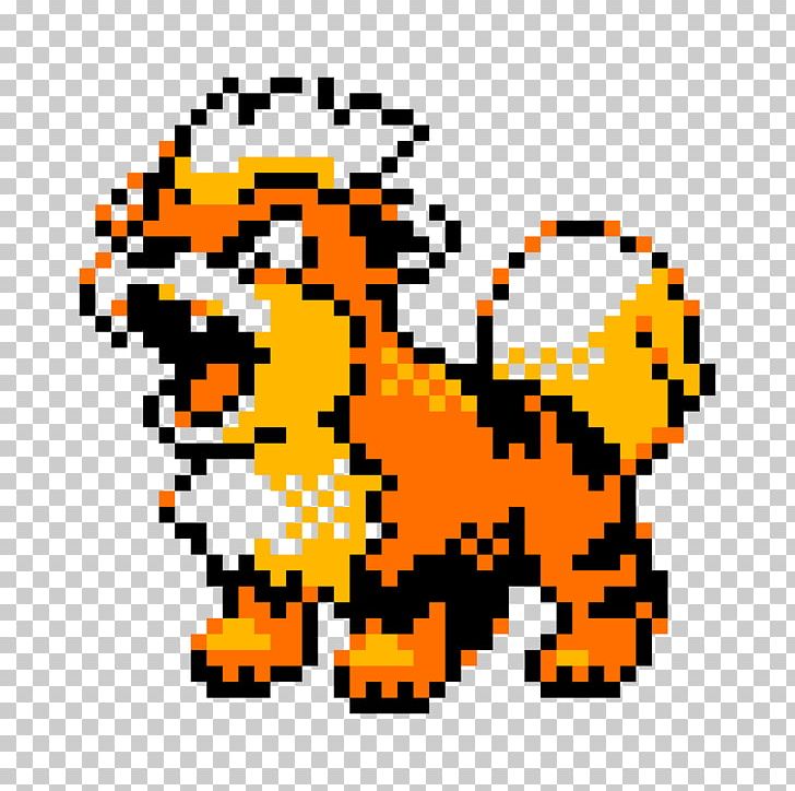 Pokémon Gold And Silver Pokémon Crystal Growlithe Pixel Art PNG, Clipart, Arcanine, Area, Art, Carnivoran, Drawing Free PNG Download