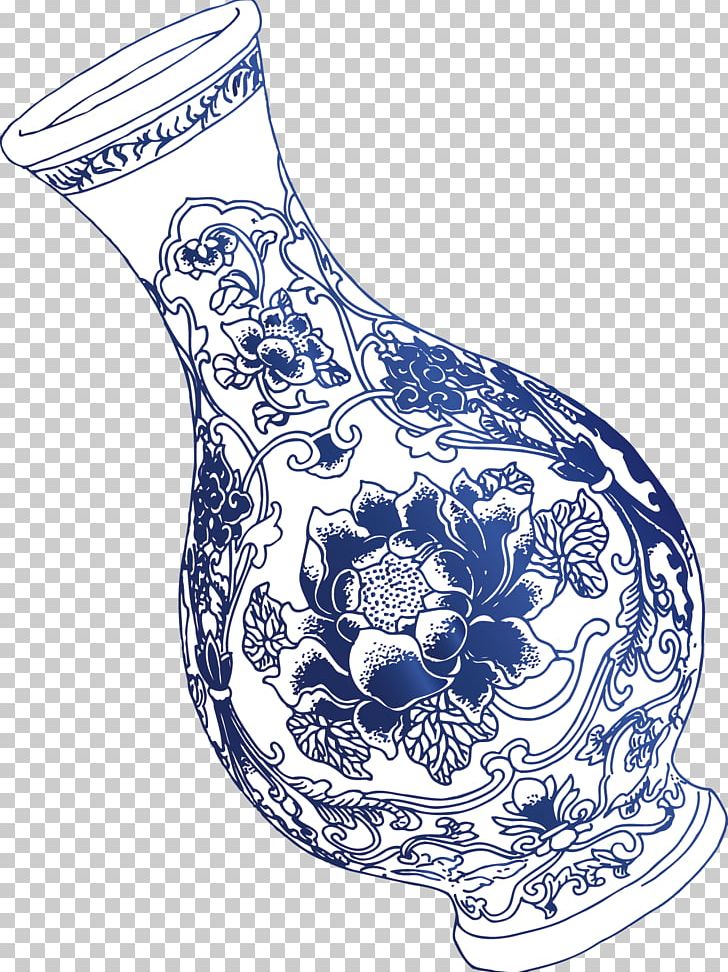 Blue And White Pottery Vase Drawing PNG, Clipart, Black And White, Blue, Blue And White Porcelain, Christmas Decoration, Electric Blue Free PNG Download