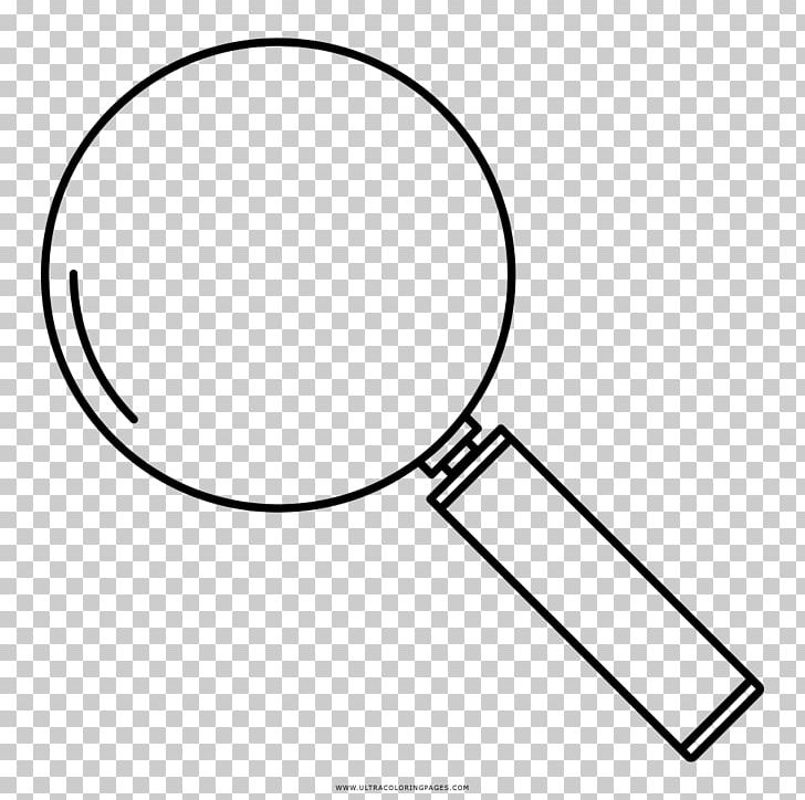 Drawing Magnifying Glass Coloring Book Line Art PNG, Clipart, Angle, Area, Black And White, Circle, Color Free PNG Download