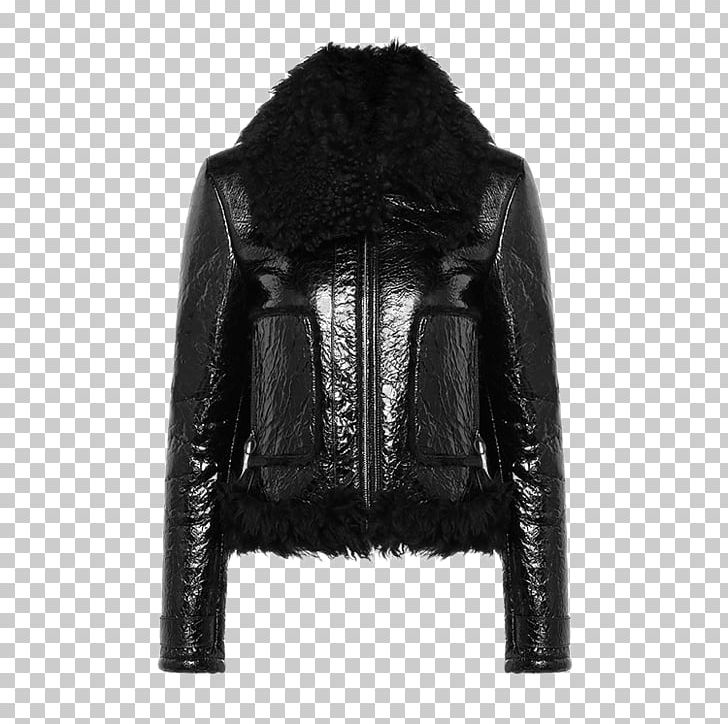 Leather Jacket Zipper Fur Clothing Outerwear PNG, Clipart, 100, Black, Black And White, Clothing, Coat Free PNG Download