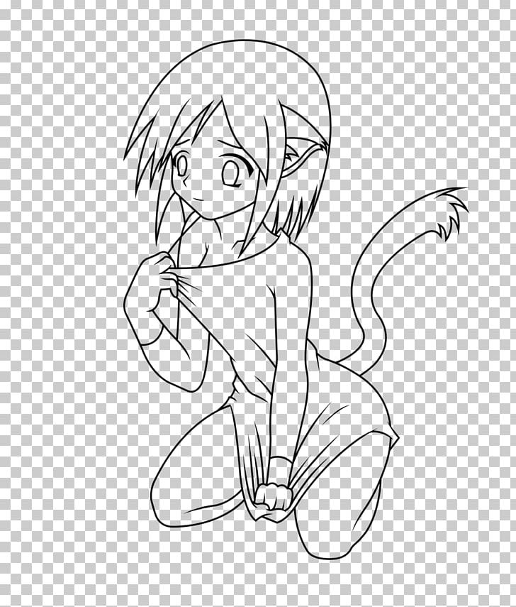 Catgirl Drawing Anime Sketch PNG, Clipart, Adult, Angle, Anime Drawing, Arm, Artwork Free PNG Download