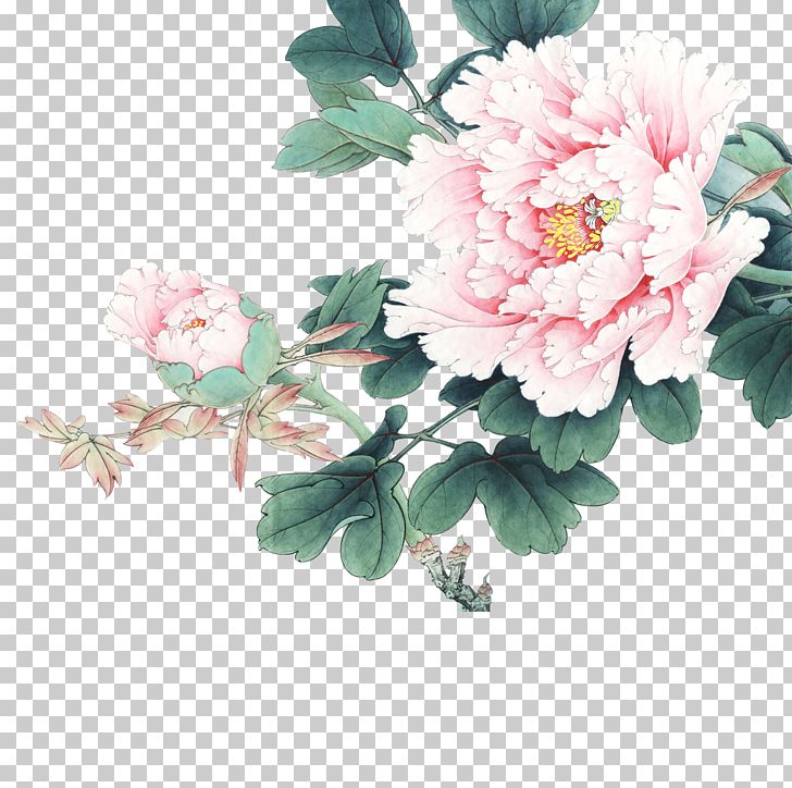 Gongbi Moutan Peony Chinese Painting Inkstick PNG, Clipart, Artificial Flower, Chinese Style, Flower, Flower Arranging, Painting Free PNG Download
