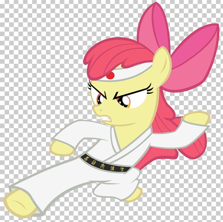 Pony Apple Bloom Rainbow Dash Karate Martial Arts PNG, Clipart, Art, Cartoon, Fictional Character, Horse Like Mammal, Joint Free PNG Download
