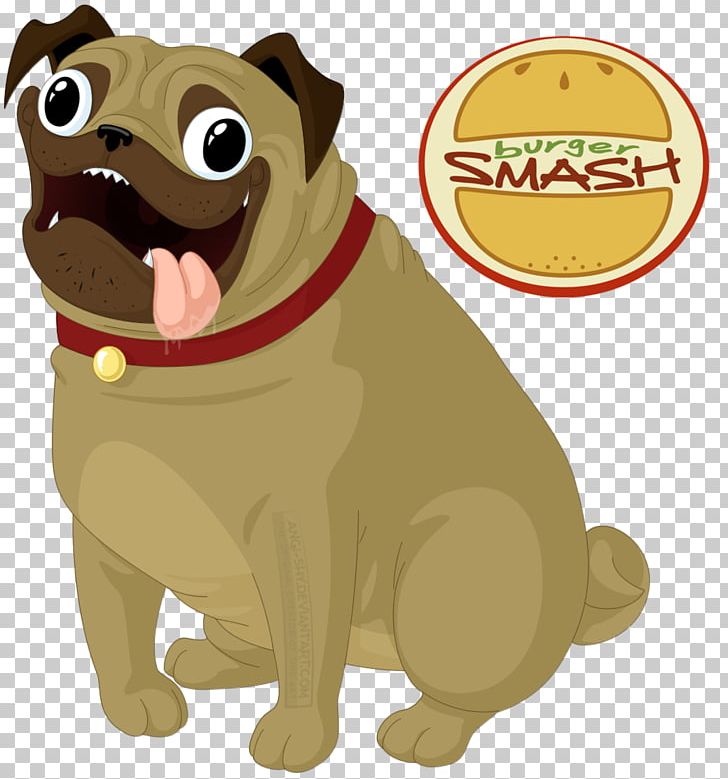 Pug Puppy Hamburger Pet Companion Dog PNG, Clipart, Animals, Canidae, Carnivoran, Cartoon, Companion Dog Free PNG Download