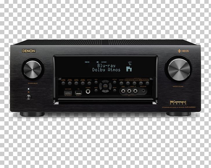 AV Receiver Denon AVR-X4300H Audio Home Theater Systems PNG, Clipart, 4k Resolution, 51 Surround Sound, Audio Equipment, Electronic Device, Electronic Instrument Free PNG Download