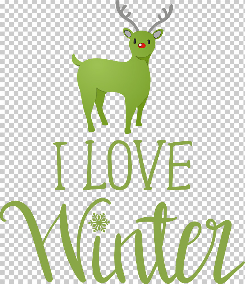 I Love Winter Winter PNG, Clipart, Antler, Cartoon, Deer, Goat, I Love Winter Free PNG Download