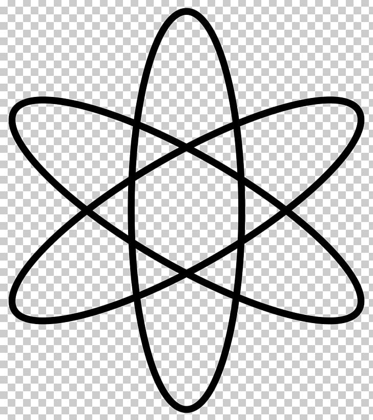 Atom Symbol PNG, Clipart, Angle, Area, Atom, Black, Black And White Free PNG Download