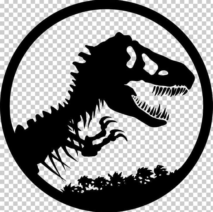 Jurassic Park: The Game Art Logo PNG, Clipart, Art, Artwork, Black And White, Dinosaur, Fictional Character Free PNG Download