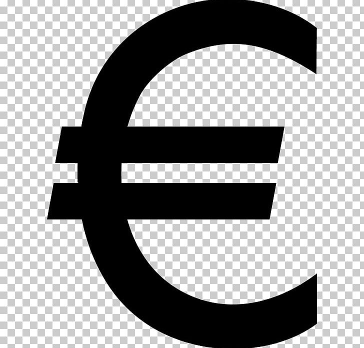 Euro Sign Currency Symbol PNG, Clipart, Area, At Sign, Black And White, Brand, Circle Free PNG Download