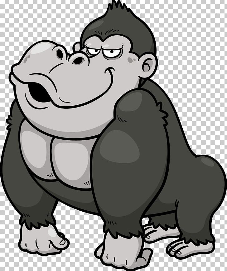 Gorilla Stock Photography PNG, Clipart, Animals, Animation, Artwork, Bear, Black And White Free PNG Download