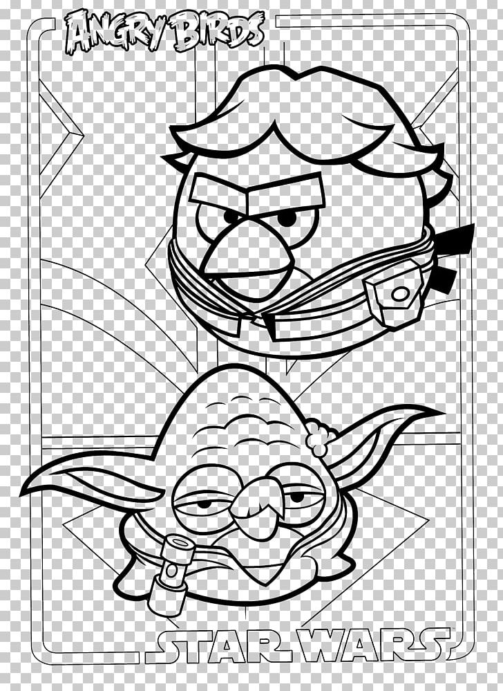 Drawing Line Art PNG, Clipart, Angry Birds Star Wars, Art, Artwork, Black, Black And White Free PNG Download