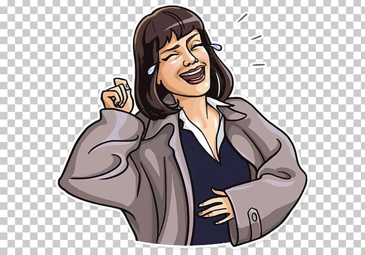 Pulp Fiction Mia Wallace Sticker Telegram Quentin Tarantino PNG, Clipart, Arm, Brown Hair, Cartoon, Communication, Fictional Character Free PNG Download