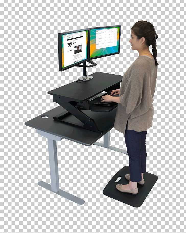 Standing Desk Standing Desk Table Personal Computer PNG, Clipart, Angle, Computer, Computer Monitor Accessory, Desk, Desktop Computer Free PNG Download