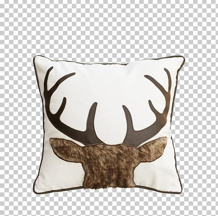 Red Deer Antler Throw Pillow PNG, Clipart, Antlers, Chair, Christmas Deer, Couch, Cushion Free PNG Download