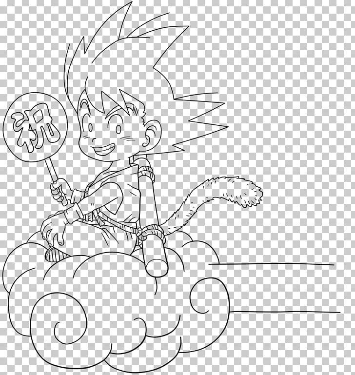 Goku Line Art Dragon Ball Drawing Cartoon PNG, Clipart, Adult, Arm, Artwork, Black, Black And White Free PNG Download