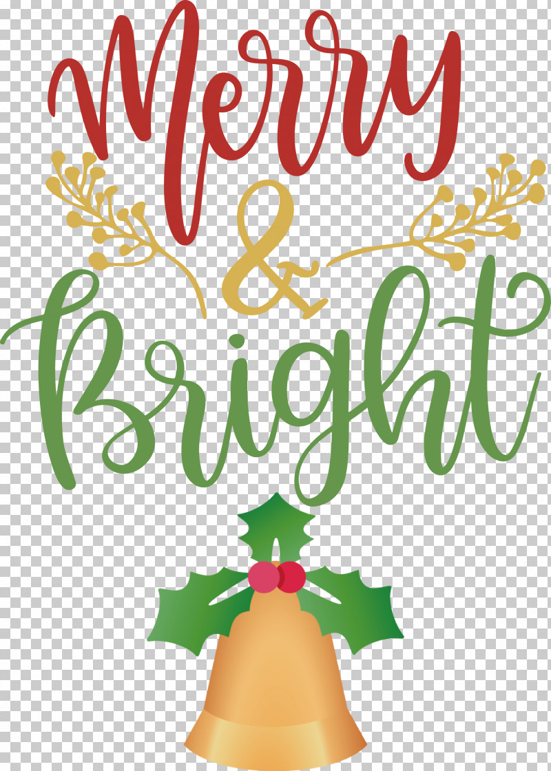 Merry And Bright PNG, Clipart, Christmas Day, Christmas Decoration, Cut Flowers, Decoration, Floral Design Free PNG Download