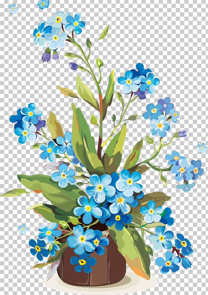 Flower Gouache Watercolor Painting PNG, Clipart, Art, Blue Flowers, Borage Family, Clip Art, Color Free PNG Download