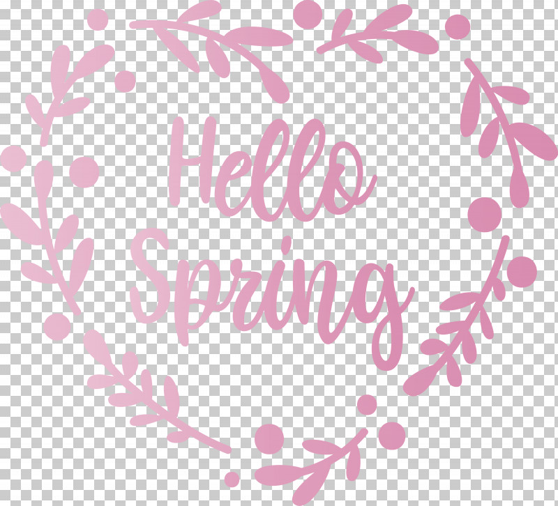 Hello Spring Spring PNG, Clipart, Calligraphy, Heart, Hello Spring, Love, Magenta Free PNG Download