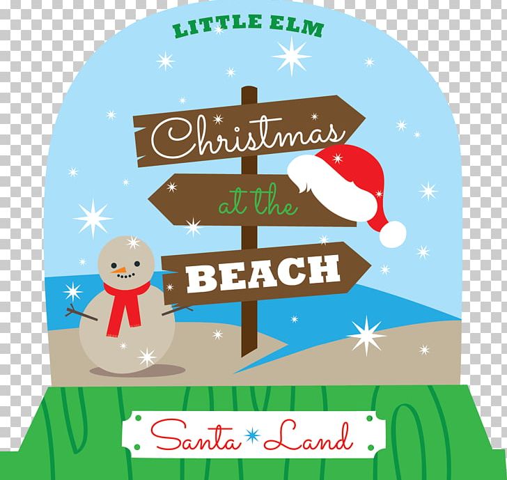 Little Elm Christmas Ornament Santa Claus Beach Christmas Day PNG, Clipart, Area, Beach, Cartoon, Christmas, Christmas Day Free PNG Download