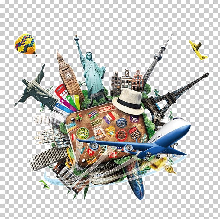 Eiffel Tower Statue Of Liberty Brazil Travel Suitcase PNG, Clipart, Aircraft, Around, Around The World, Brazil, Eiffel Free PNG Download