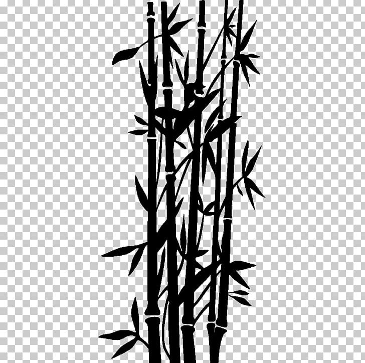 Wall Decal Sticker Tropical Woody Bamboos PNG, Clipart, Bamboo, Bamboo Shoot, Black And White, Branch, Brick Free PNG Download