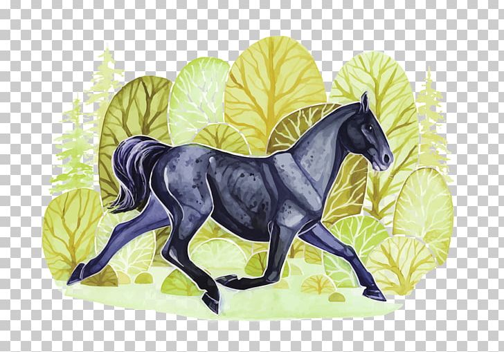 Mustang Watercolor Painting Illustration PNG, Clipart, Animal, Art, Deviantart, Download, Fictional Character Free PNG Download