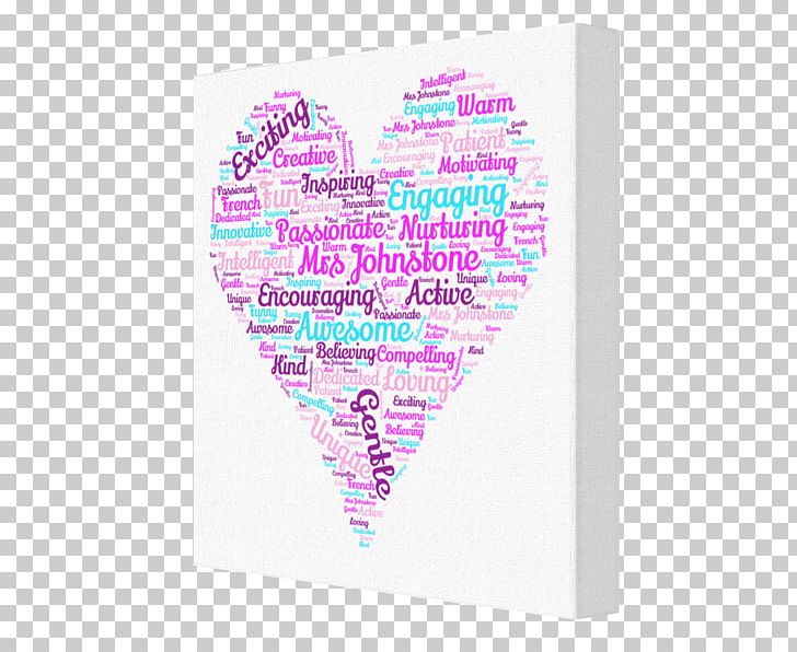 Heart Teacher Canvas Word Font PNG, Clipart, Canvas, Cloud Heart, Heart, Organ, Pink Free PNG Download
