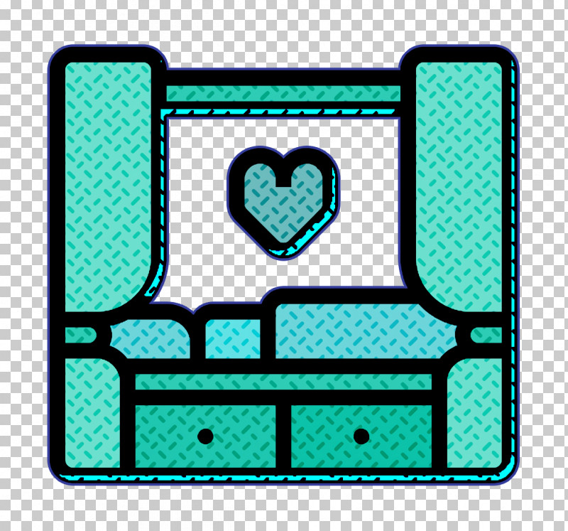 Wedding Icon Bed Icon PNG, Clipart, Aqua, Bed Icon, Rectangle, Square, Teal Free PNG Download