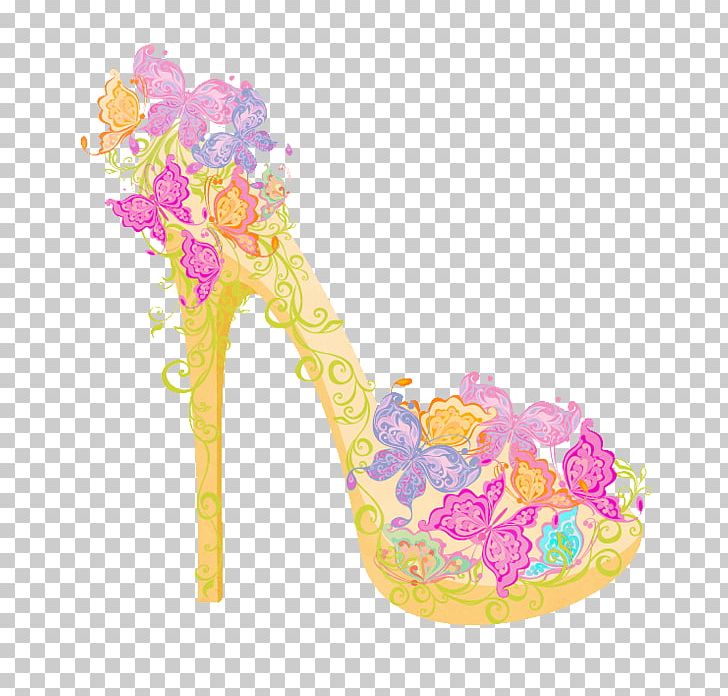 High-heeled Footwear Shoe Flower Illustration PNG, Clipart, Accessories, Christmas Decoration, Decorative Elements, Encapsulated Postscript, Euclidean Vector Free PNG Download